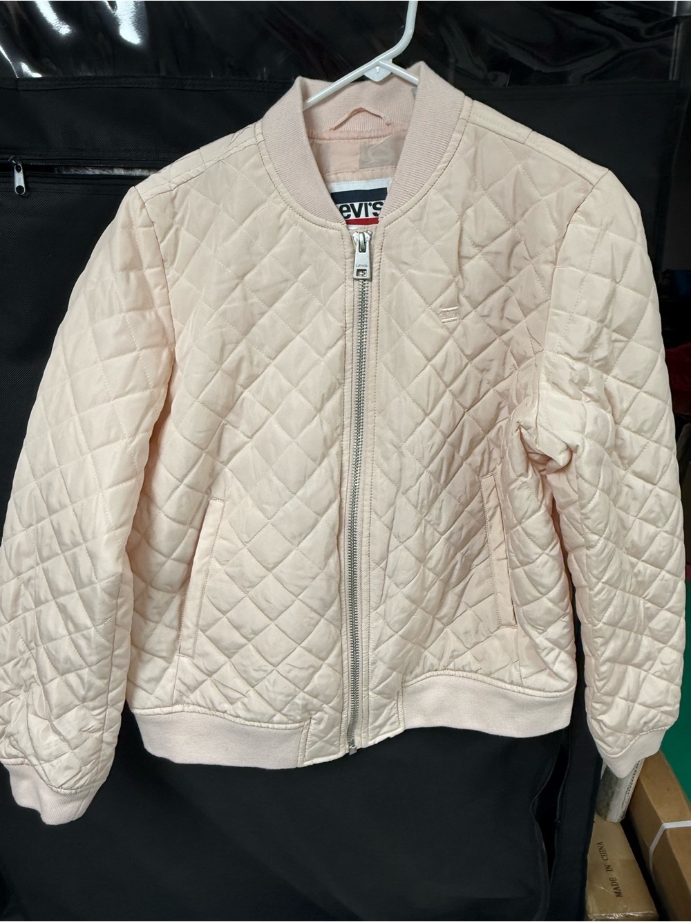 Levi's Quilted Bomber Jacket - Pale Pink